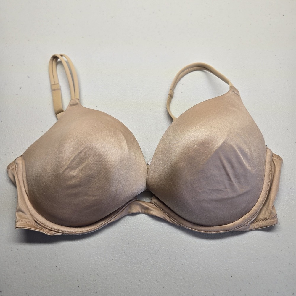 Victoria's Secret Women Bra 36D Beige T Shirt Underwired Strap Padded